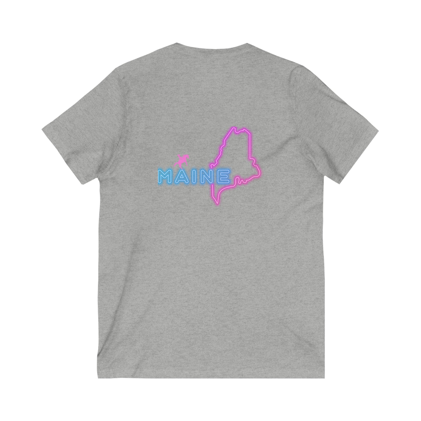 Ladies Neon State V-Neck Tee