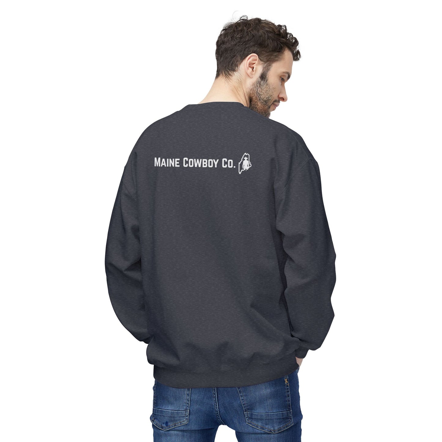 Howdy Cowboy Fleece Crewneck Sweatshirt, Casual Wear, Western Fashion, Gift for Him, Cozy Outfit, Holiday Present