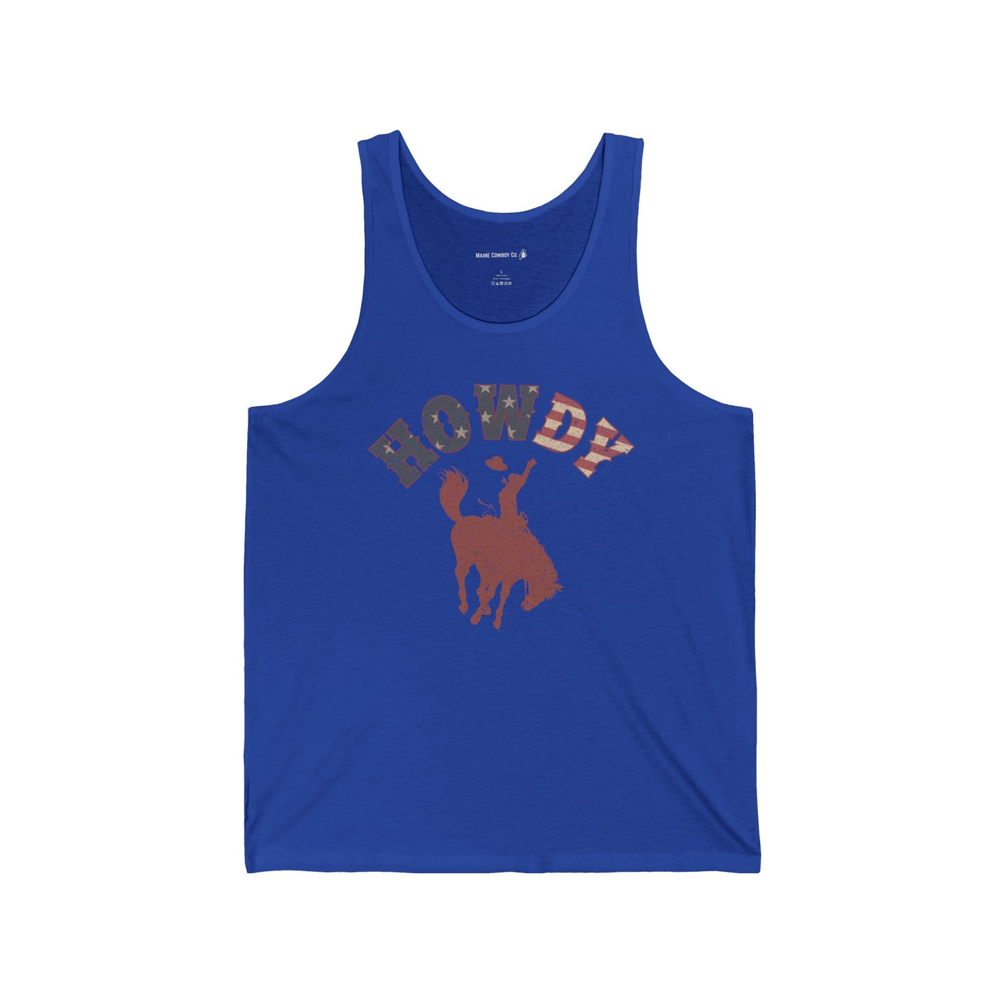Howdy Unisex Jersey Tank Top, Casual Summer Shirt, Western Apparel, Country Music Lover Gift, Perfect for BBQs & Festivals