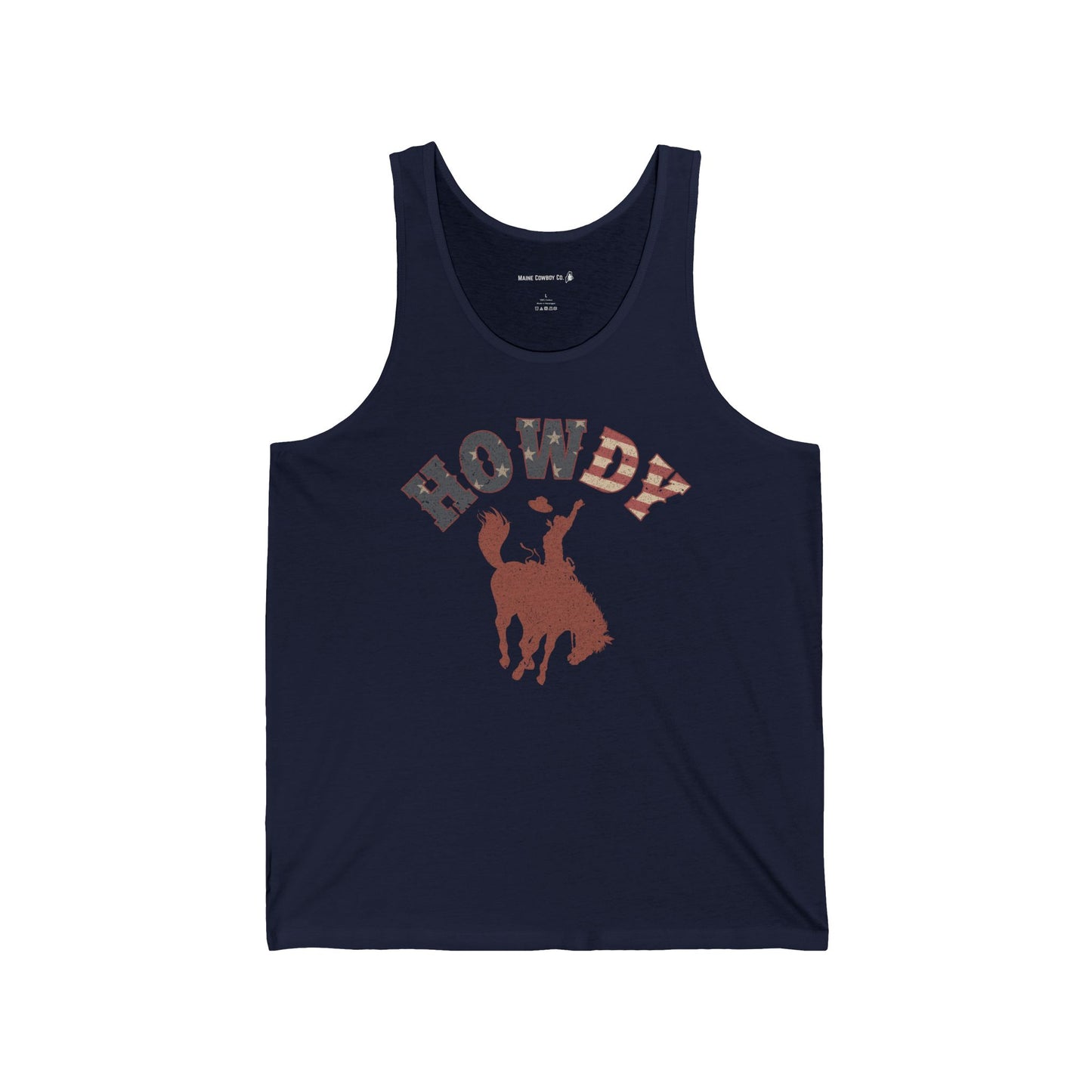 Howdy Unisex Jersey Tank Top, Casual Summer Shirt, Western Apparel, Country Music Lover Gift, Perfect for BBQs & Festivals