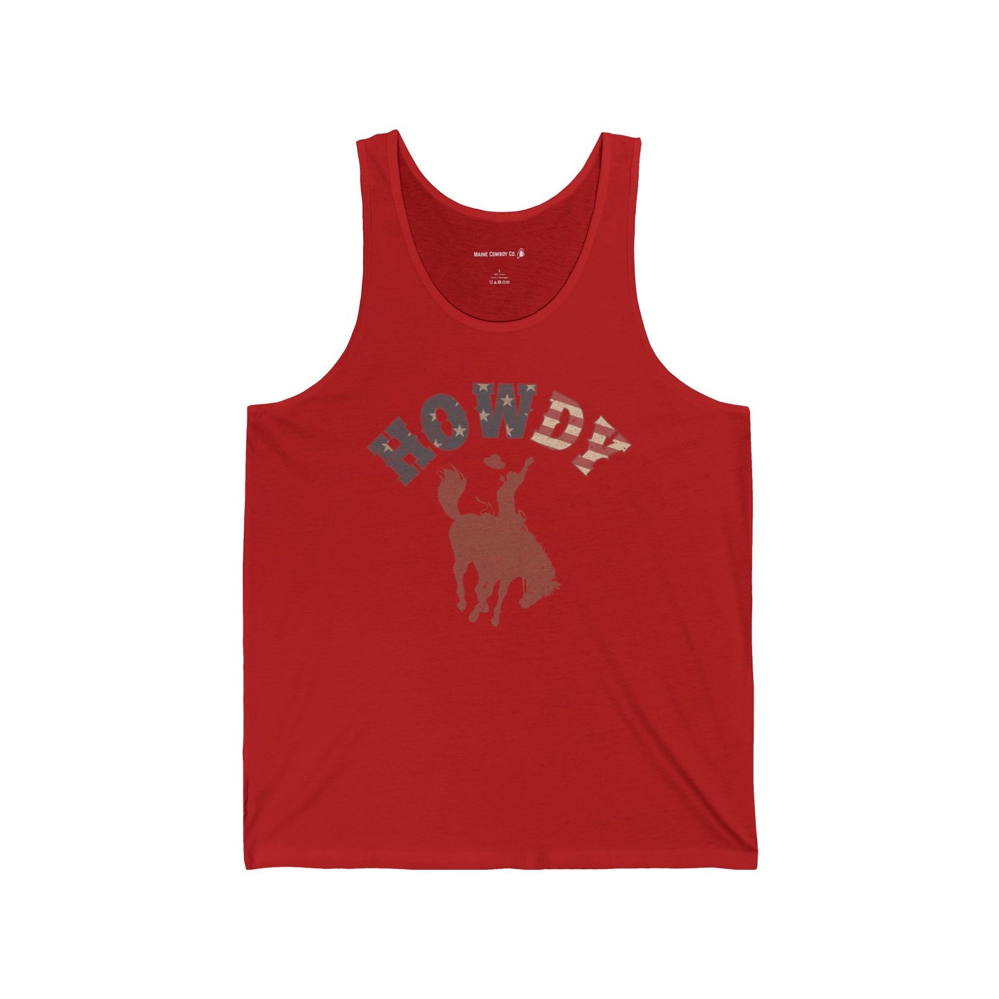 Howdy Unisex Jersey Tank Top, Casual Summer Shirt, Western Apparel, Country Music Lover Gift, Perfect for BBQs & Festivals