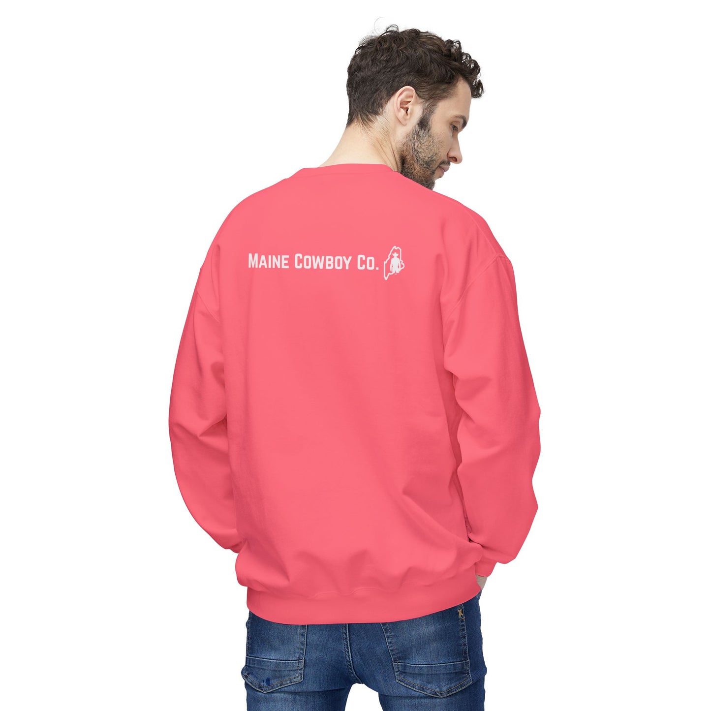 Howdy Cowboy Fleece Crewneck Sweatshirt, Casual Wear, Western Fashion, Gift for Him, Cozy Outfit, Holiday Present