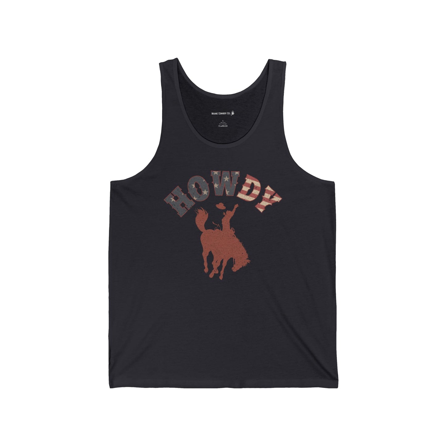 Howdy Unisex Jersey Tank Top, Casual Summer Shirt, Western Apparel, Country Music Lover Gift, Perfect for BBQs & Festivals