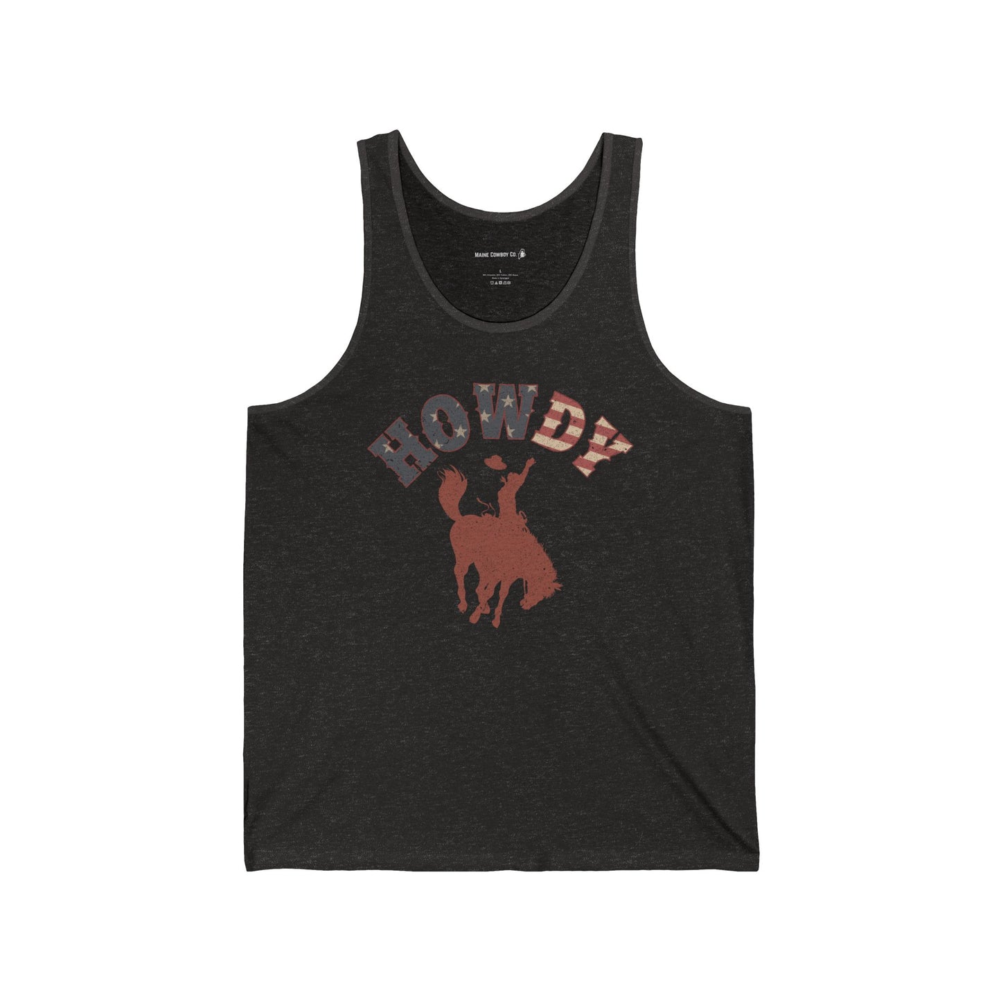 Howdy Unisex Jersey Tank Top, Casual Summer Shirt, Western Apparel, Country Music Lover Gift, Perfect for BBQs & Festivals