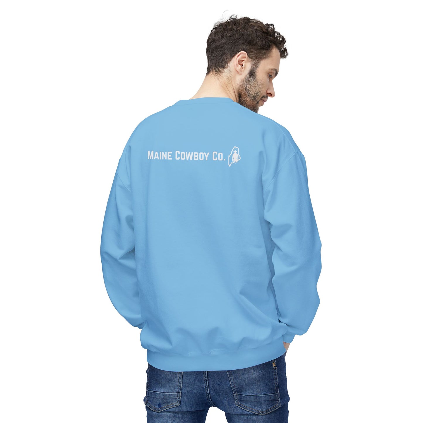 Howdy Cowboy Fleece Crewneck Sweatshirt, Casual Wear, Western Fashion, Gift for Him, Cozy Outfit, Holiday Present