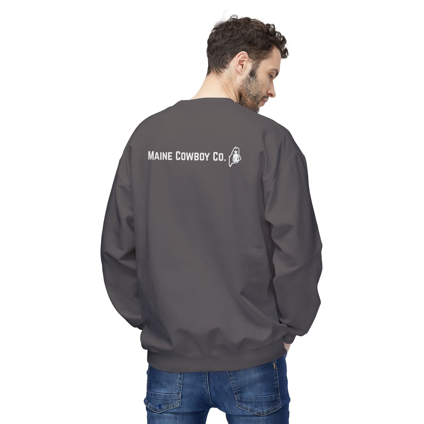 Howdy Cowboy Fleece Crewneck Sweatshirt, Casual Wear, Western Fashion, Gift for Him, Cozy Outfit, Holiday Present