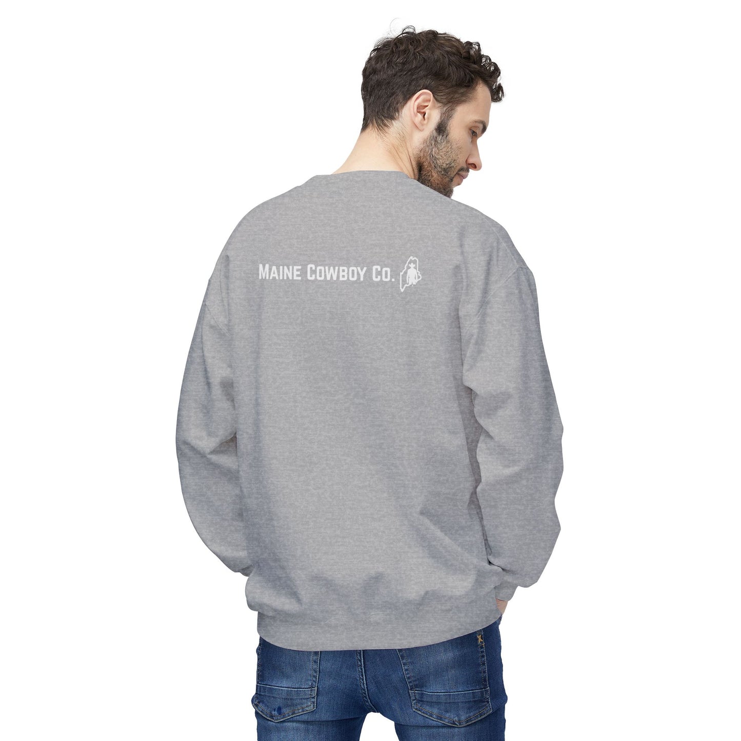 Howdy Cowboy Fleece Crewneck Sweatshirt, Casual Wear, Western Fashion, Gift for Him, Cozy Outfit, Holiday Present