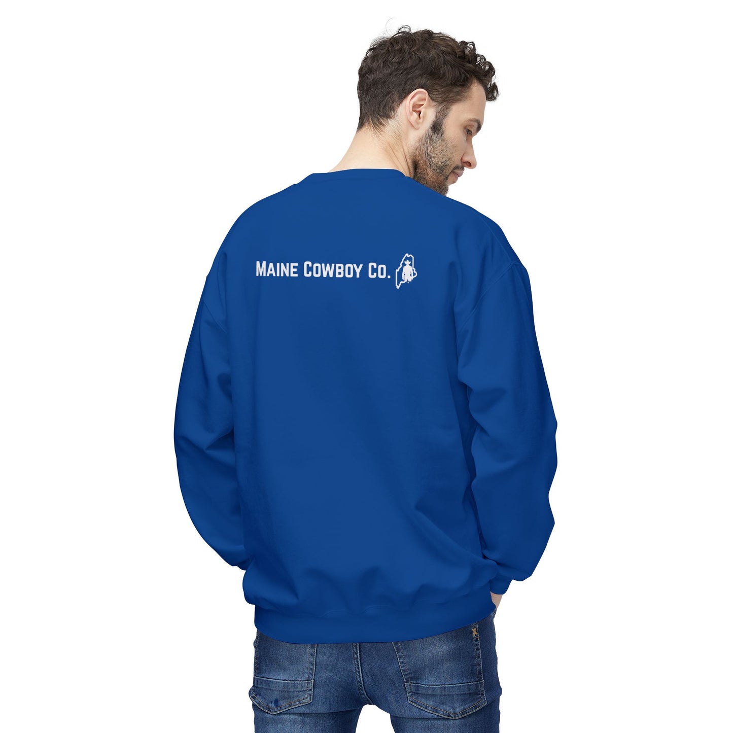 Howdy Cowboy Fleece Crewneck Sweatshirt, Casual Wear, Western Fashion, Gift for Him, Cozy Outfit, Holiday Present