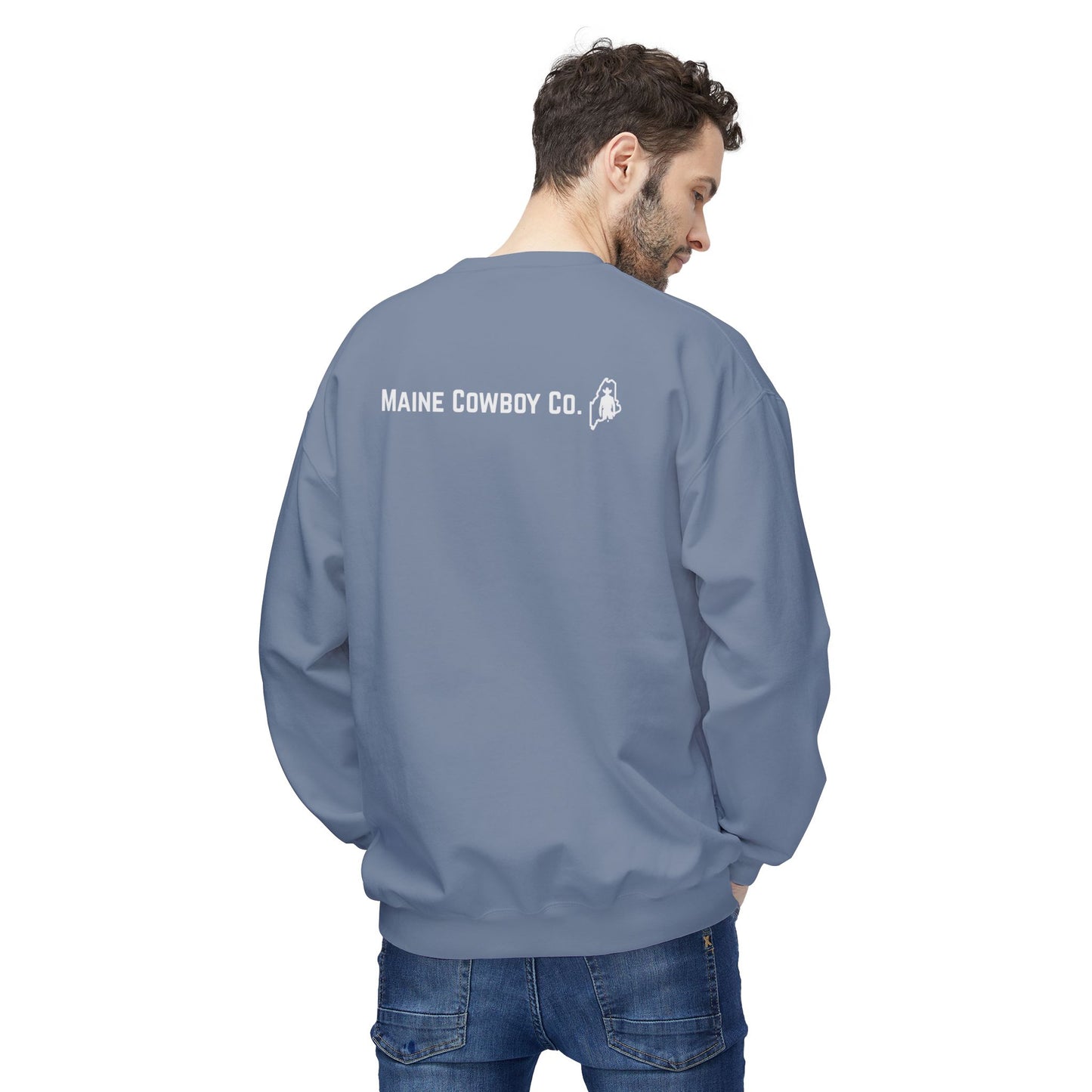 Howdy Cowboy Fleece Crewneck Sweatshirt, Casual Wear, Western Fashion, Gift for Him, Cozy Outfit, Holiday Present