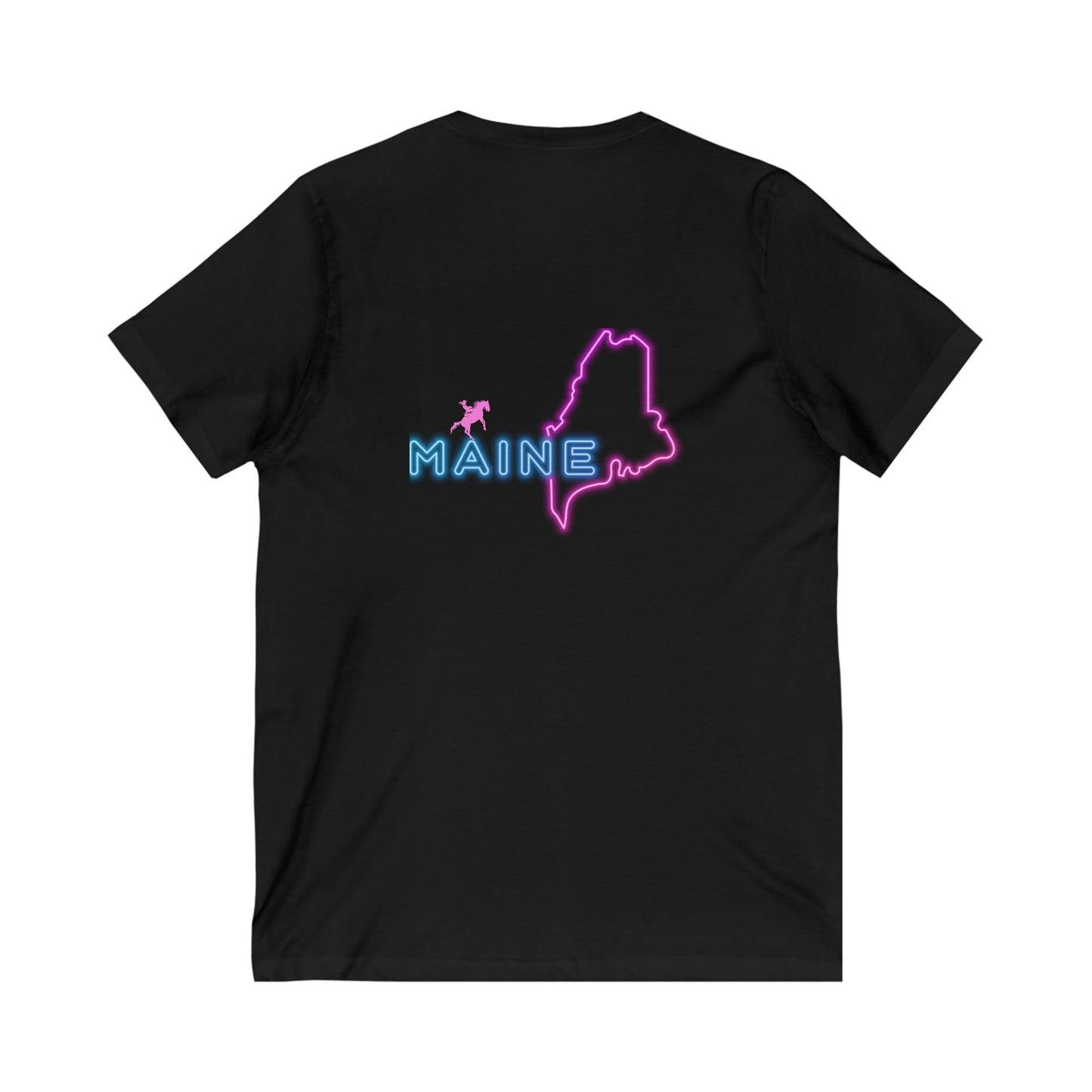 Ladies Neon State V-Neck Tee