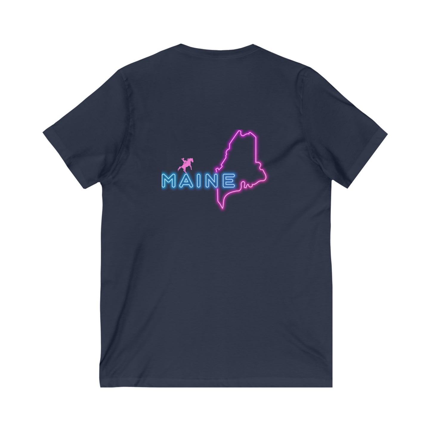 Ladies Neon State V-Neck Tee