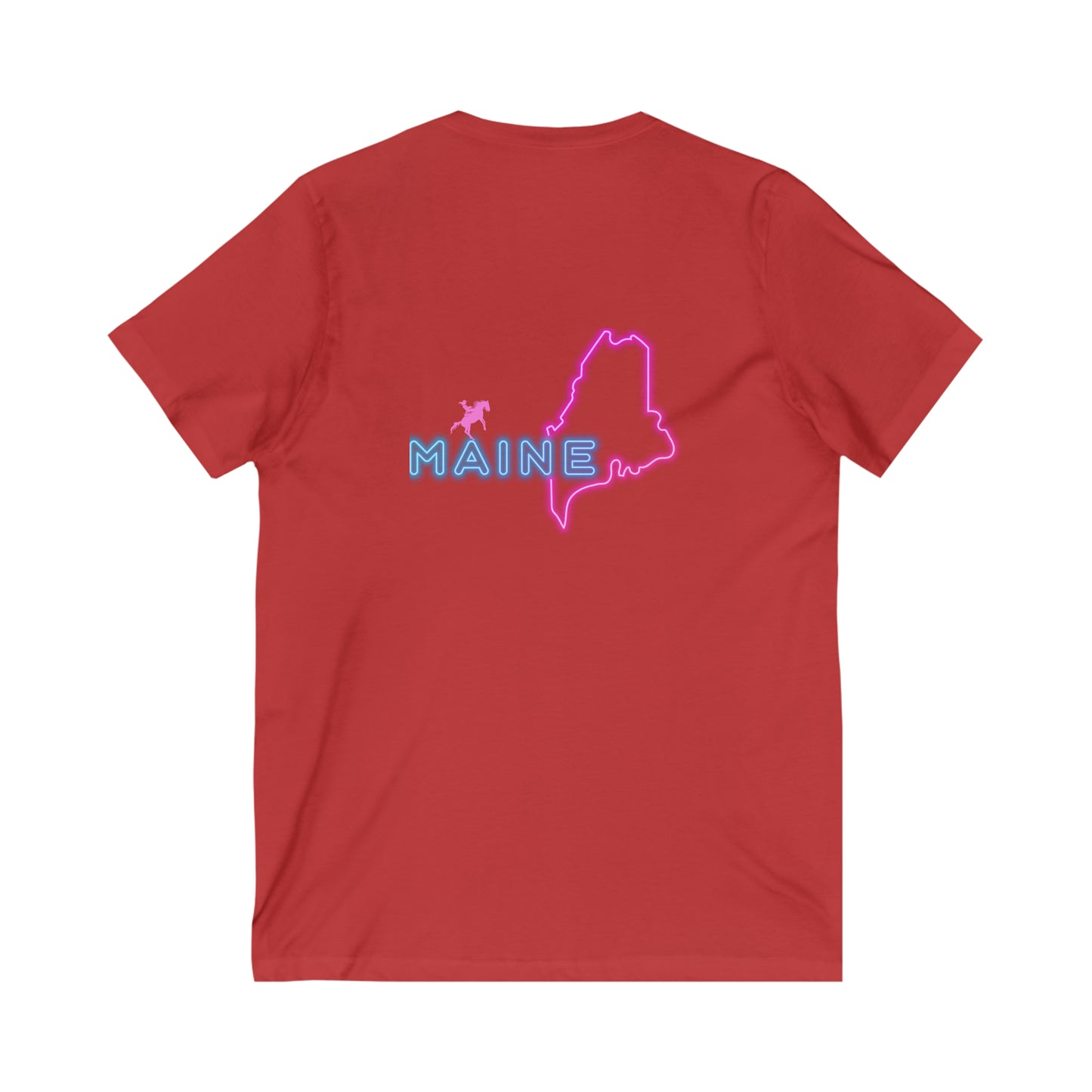 Ladies Neon State V-Neck Tee