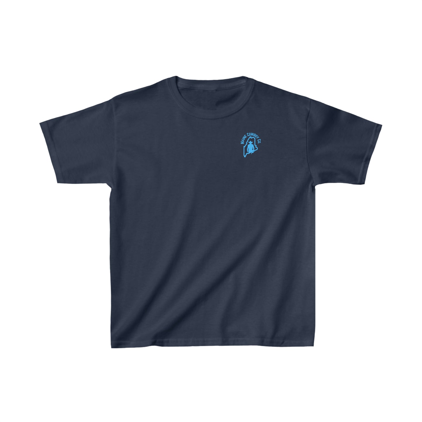 Kids Fishing Cotton Blue Logo Tee
