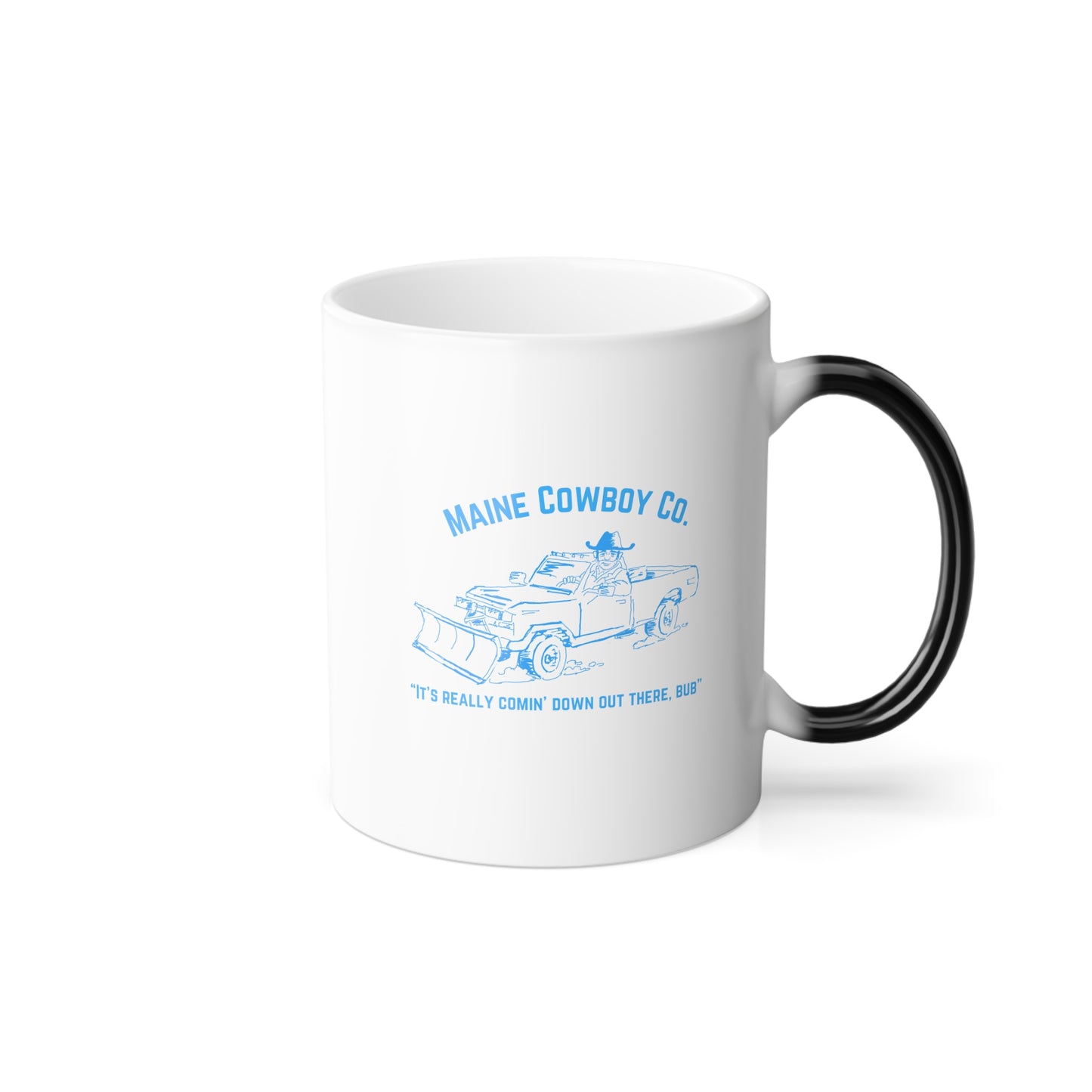 Color Morphing Mug, 11oz with Cowboy Plow Guy