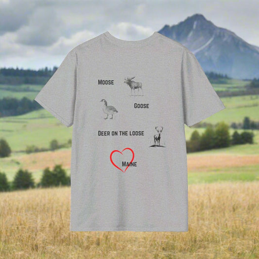 Softstyle Moose Goose Deer On The Loose T-Shirt