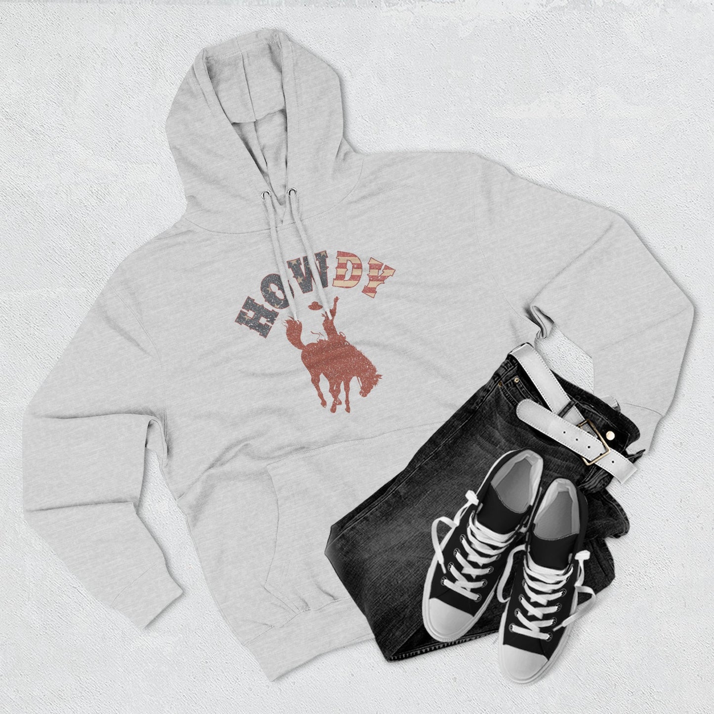Copy of Howdy Fleece Hoodie | Cozy Western Style Sweatshirt | Perfect for Casual Outings, Gifts for Cowpoke Lovers, Rustic Home Wear, [...]